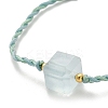 Natural Aquamarine Bracelets BJEW-E098-02G-2