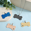 4Pcs 4 Colors 201 Stainless Steel Big Pendants FIND-GF0007-87-4
