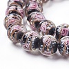 Handmade Gold Sand Lampwork  Beads Strands LAMP-F014-A03-2