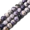 Natural Purple Stripe Jasper Beads Strands G-K350-C03-10mm-2