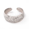 Bohemia Tibetan Style Alloy Thick Open Cuff Bangle for Women LS-BJEW-E002-01AS-01-2