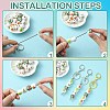 4Pcs 2 Colors Alloy Bar Beadable Keychain for Jewelry Making DIY Crafts KEYC-CJ0001-08-5