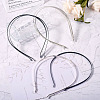 10Pcs 2 Colors Electrophoresis Hair Accessories Iron Hair Band Findings OHAR-TA0001-07-5