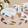 30Pcs 10 Colors 201 Stainless Steel Filigree Pendants STAS-HS0001-54-3
