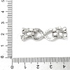Brass Micro Pave Clear Cubic Zirconia Fold Over Clasps KK-U059-32P-3