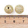 Round Brass Micro Pave Cubic Zirconia Beads LS-ZIRC-N016-01G-10mm-4