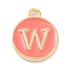 Golden Plated Alloy Enamel Charms X-ENAM-Q437-11W-1