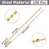 100Pcs Steel Ball Chains for Price Tag Chains FIND-SP0002-58G-2