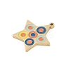 304 Stainless Steel Enamel Pendants STAS-I325-047G-2