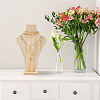 3 Bags 3 Styles Bust Shaped Wood Pendants Jewely Display Stands ODIS-DC0001-10-6