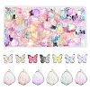 208Pcs Transparent Spray Painted Glass Charms GLAA-BC0001-14-1