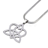201 Stainless Steel Trinity Heart Pendant Box Chain Necklaces LS-NJEW-M010-01p-1