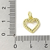 Golden Brass Pave Cubic Zirconia Pendants KK-M283-08B-01-3