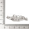 Brass Micro Pave Cubic Zirconia Fold Over Clasps KK-A227-15P-3