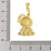 Rack Plating Brass Micro Pave Cubic Zirconia Pendants KK-S380-38B-G-3