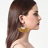 Thread Tassel Earrings EJEW-K046-11G-2