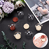 6 Sets 2 Colors Cat's Head Glass Dome Cover AJEW-DR0001-07-3