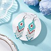 Natural Magnesite Rhombus Dangle Earrings EJEW-MZ00567-03-1