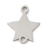 201 Stainless Steel Laser Cut Connector Charms STAS-R133-02P-13-1