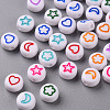 White Opaque Acrylic Beads MACR-N008-41-1