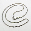 Tarnish Resistant 304 Stainless Steel Necklaces Men's Rope Chain Necklaces LS-NJEW-G038-101-1