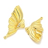 Rack Plating Butterfly Brass Micro Pave Clear Cubic Zirconia Stud Earrings EJEW-I313-08G-2