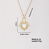Vintage Brass Heart Pendant Necklace for Women TU3121-2-1