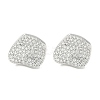 Rack Plating Brass Micro Pave Clear Cubic Zirconia Stud Earrings for Women EJEW-M260-09P-1