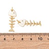 Brass Micro Pave Cubic Zirconia Pendants KK-C143-48G-02-3
