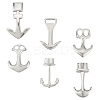 6Pcs 6 Styles 304 Stainless Steel Anchor Hook Clasps STAS-UN0050-80-1