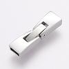 Tarnish Resistant 304 Stainless Steel Fold Over Clasps STAS-F122-48P-1