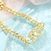 Brass Micro Pave Cubic Zirconia Link Bracelets LS-BJEW-S158-13G-A-2
