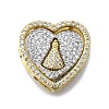Brass Micro Pave Cubic Zirconia Pendants Set KK-V010-08GP-01-1