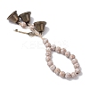 Brass Bell Key Pendant Decorations HJEW-JM04230-03-4