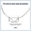 1Pc Zinc Alloy Hollow Heart Pendant Necklaces NJEW-LP0009-46P-2