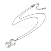 Halloween Series 202 Stainless Steel Cable Chain Spider Pendant Necklaces NJEW-S005-01P-F-2