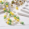 160Pcs 4 Colors Farmhouse Country and Rustic Style Painted Natural Wood Beads WOOD-LS0001-01I-5