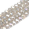 Electroplate Glass Beads Strands EGLA-A034-J8mm-B09-1