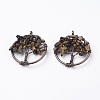 Natural Tiger Eye Pendants G-E419-07R-1