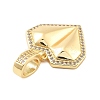 Brass Micro Pave Cubic Zirconia Pendants KK-L209-086G-2