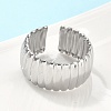 304 Stainless Steel Open Cuff Ring for Women X-RJEW-U014-05P-4