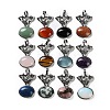 Natural & Synthetic Mixed Gemstone Pendants G-F777-02AS-1
