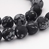 Natural Snowflake Obsidian Gemstone Beads G-J338-03-8mm-1