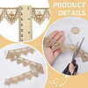 5Yards Polyester & ABS Plastic Imitation Pearl Lace Ribbon OCOR-WR0001-78-5