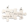 Non-Tarnish 304 Stainless Steel Split Big Pendants LS-STAS-B048-02P-1