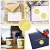 12 Sheets Self Adhesive Gold Foil Embossed Stickers DIY-WH0451-037-4