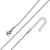 1.2MM 304 Stainless Steel Boston Link Chain Necklaces NJEW-D328-01P-01-2