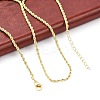 Brass Twist Rope Chains Necklace for Women NJEW-P265-15G-1