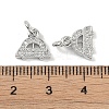Brass Micro Pave Clear Cubic Zirconia Pendants KK-S367-13A-3