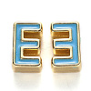 Rack Plating Alloy Enamel Beads LS-X-ENAM-S122-033E-NR-2